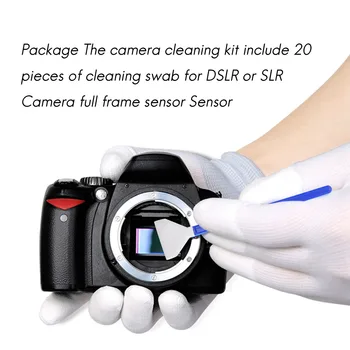 20 Штук DSLR или SLR Цифровой камеры Sensorc Чистящая палочка для полнокадрового датчика CMOS Шириной 24 мм Чистящие тампоны