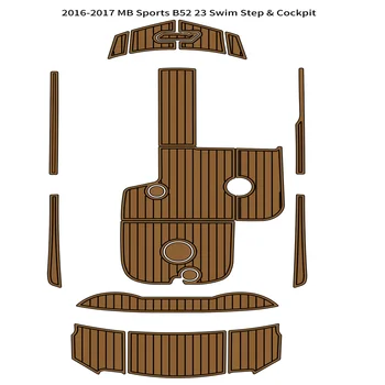2016-2017 MB Sports B52 23 Плавательная Ступенька Кокпит-Коврик Для Лодки EVA Из Тикового Дерева На Палубе