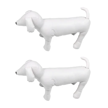 2X Кожаные Манекены для Собак В Стоячем Положении, Модели Собак, игрушки, Демонстрационный Манекен для Магазина домашних животных, Белый L