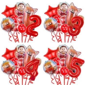 9 шт., Краснеющие 32-дюймовые воздушные шары Disney, Мультяшная Панда, Украшения для Вечеринки по случаю Дня Рождения, детские игрушки, Принадлежности для вечеринки в честь детского душа