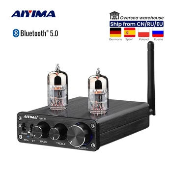 AIYIMA T7 6H3N Ламповый предварительный усилитель Hi-Fi Стерео Bluetooth 5,0 Вакуумный Ламповый предусилитель DIY Аудио Усилители Динамиков