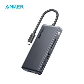 Anker 341 USB-C Концентратор 7-в-1 Док-станция 4K HDMI Концентратор USB C Displaylink Внешняя видеокарта для док-станции для ноутбука