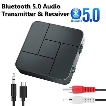 Bluetooth 5,0 Аудиоприемник Передатчик 3,5 мм AUX Разъем RCA USB Донгл Стерео Беспроводной Адаптер с Микрофоном Для Автомобильного телевизора ПК Наушники