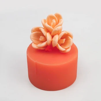 HC0365 3D Форма для свечи в форме Тюльпана Ручная DIY Цветочное Мыло Силиконовая форма Силиконовая форма Для Мыла Поставки Мыла