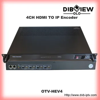 OTV-HEV4 H.264 4-Канальный IPTV-канал, обеспечивающий потоковое вещание по сети HD HDMI-IP-кодировщик