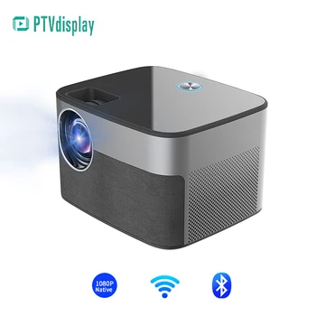 PTVDISPLAY E3H1 Проектор 9000 Люмен Оригинальный 1080P 4K Full HD Android 9,0 Кинотеатр на Открытом Воздухе Wifi Проектор для Дома