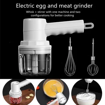 Беспроводная портативная Электрическая Трамбовка для чеснока, Usb-венчик для взбивания яиц, Беспроводная Автоматическая машина для приготовления мяса, Ручной кухонный инструмент для смешивания