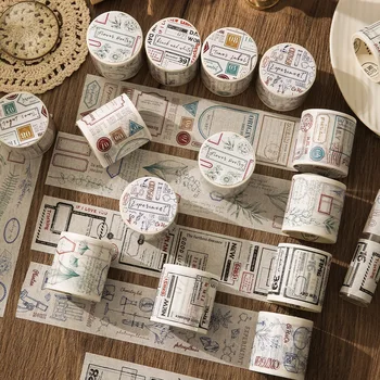 Винтажная цветочная лента Васи, японские бумажные наклейки для Скрапбукинга, записываемая клейкая лента для мытья посуды, Стационарная