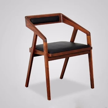 Дизайнерское кресло для отдыха середины века, современное кресло для отдыха в скандинавском стиле, цвета дерева с черными вставками, мебель для дома AA50