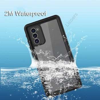 для Samsung Galaxy Note 20 Ultra 5G 2 в 1 флип-чехол, водонепроницаемый для подводной съемки, Прозрачный чехол для телефона, защитный чехол