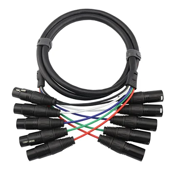 Завод OEM с несколькими штекерами 3pin xlr кабель от мужчины к женщине переключатель DMX кабель питания кабель световой сцены 5-8-10-16-20 штекеров опционально