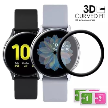 Закаленное стекло с изогнутым краем 20D Для Samsung Galaxy Watch Active 2, Защитная пленка для смарт-часов 40 мм и 44 мм, Стеклянные Аксессуары