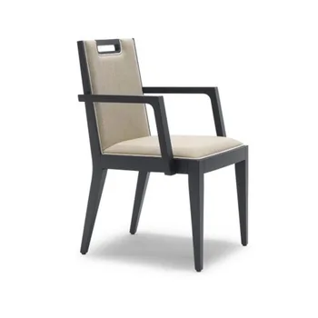 Индивидуальные гостиничные стулья с черной спинкой из массива дерева, дизайнерские ресторанные стулья