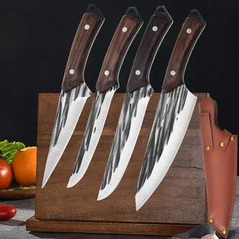 Кованый Нож для обвалки мяса, Кухонный универсальный нож, Нож шеф-повара из нержавеющей стали, Инструмент для приготовления пищи