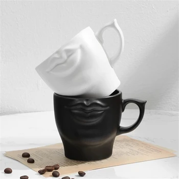 Креативная Керамическая Кофейная Кружка С 3D Носиком для Губ Белая Фарфоровая Чашка для чая Ручной работы Чашка для молока Посуда для Напитков Украшение Стола Специальный подарок