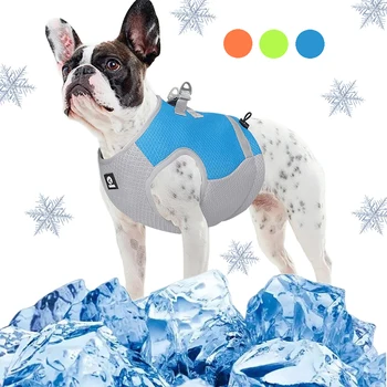 Летняя охлаждающая шлейка для собак, жилет для маленьких Медумных собак, Светоотражающая куртка-холодильник, Уличный костюм французского бульдога, Охлаждающая одежда для домашних животных