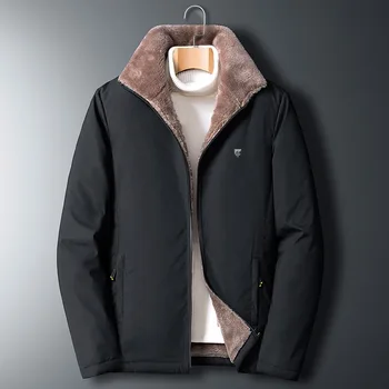 Мужская Зимняя Ветрозащитная Теплая Толстая флисовая куртка 2023, Мужское Модное повседневное пальто, Мужская Осенняя Брендовая верхняя одежда, классическая куртка для улицы, мужская