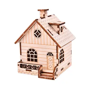 Наборы стержней для деревянного дома, обучающие креативные модели в разобранном виде, 3D деревянная модель-головоломка для учебных пособий, подарок для изучения естествознания