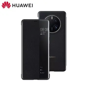 Оригинальный чехол Huawei Mate 50 Pro с окошком smart cover флип кожаный 360 противоударный чехол Mate50 50E для Huawei Mate 50 Pro