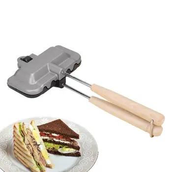 Плита Panini Press Двусторонняя Форма для сэндвичей с антипригарным покрытием Складная Сковорода-гриль Портативная съемная подставка для приготовления сэндвичей