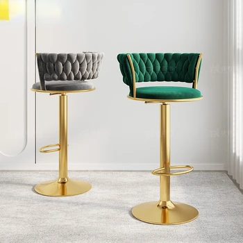 Роскошный Поворотный Барный стул с Регулируемым Современным Туалетным столиком Nordic Bar Chair Lift Дизайнерский Ресторан Sgabelli Da Bar Товары для дома
